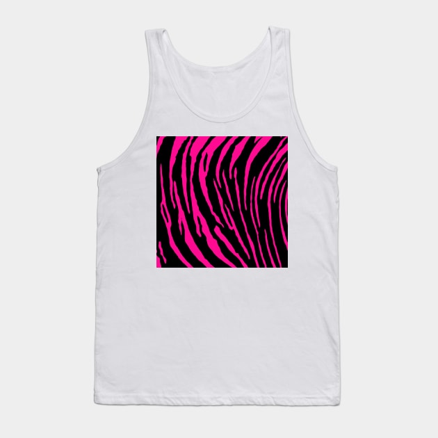 Pink Tiger Stripes Tank Top by BlakCircleGirl